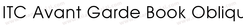ITC Avant Garde Book Oblique SWA字体转换